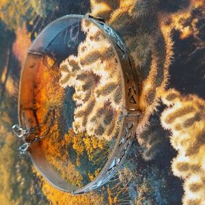 Sterling silver etched bracelet